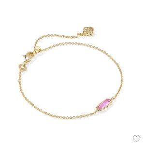 Kendra Scott Gold Bracelet with Pink Accent